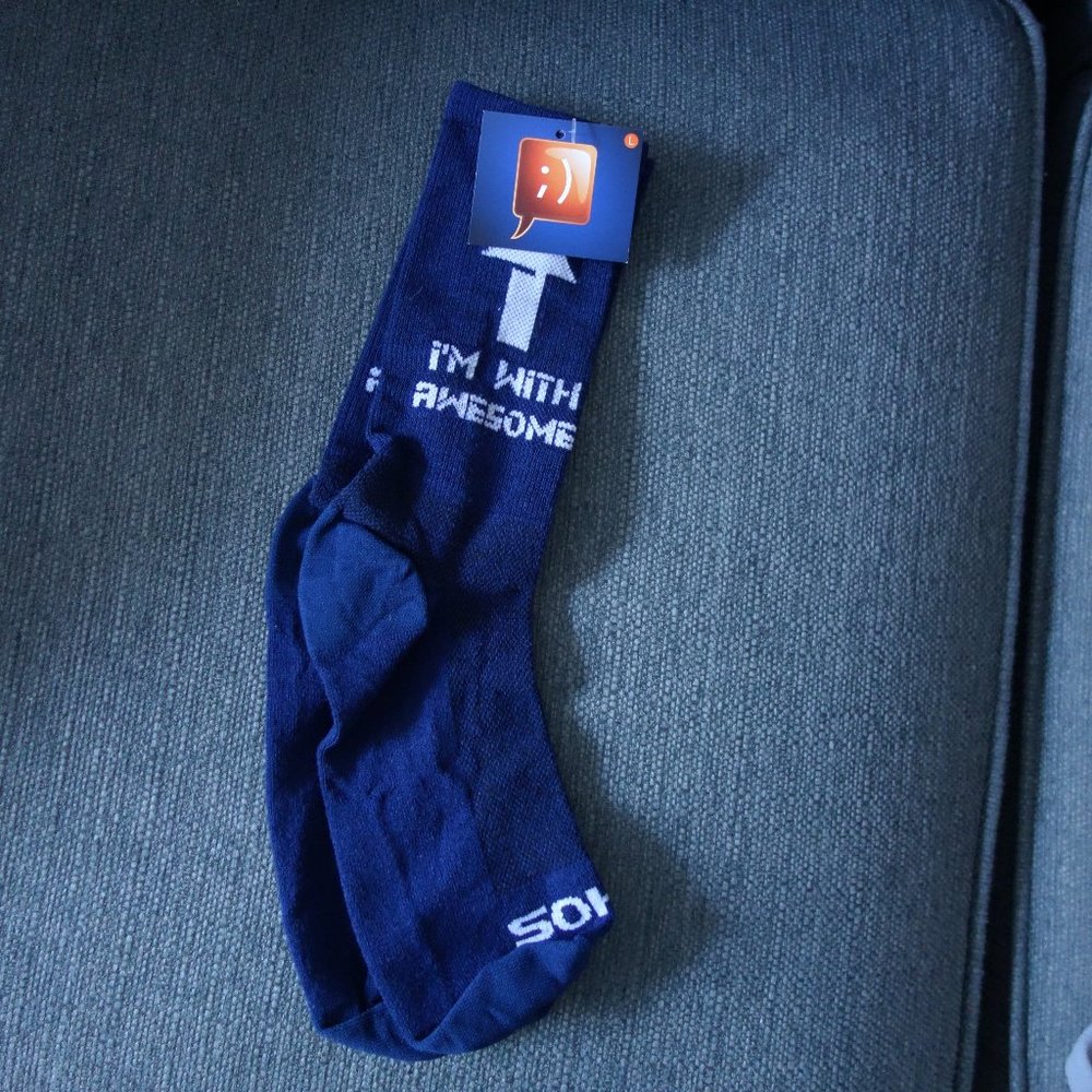 Sophos "I'm With Aswesome" Socks